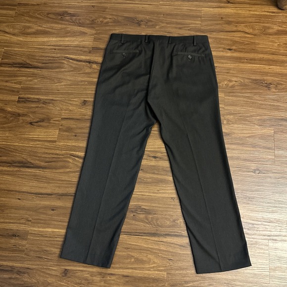 Lauren Ralph Lauren Dress Pants Men 36x30 Poly Blend Flat Front Gray - Picture 5 of 6